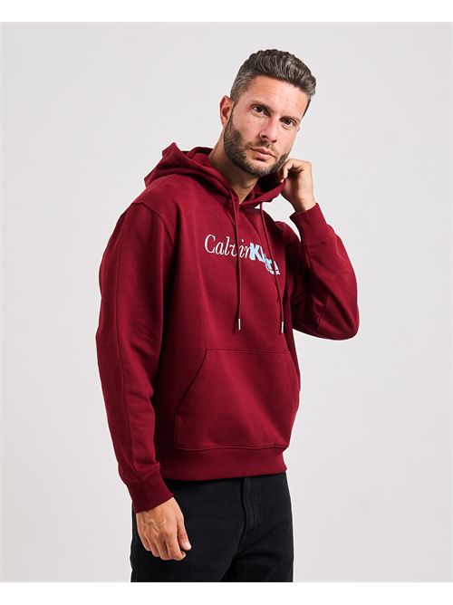 Calvin Klein men's hoodie sweatshirt with logo CALVIN KLEIN | LV04LD241GWCV